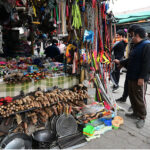 People busy shopping at Sunday Bazar G-9 in the Federal Capital