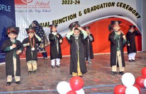 The students of Samart School performing during the Annual Function and Graduation Ceremony at Rawalpindi Art Council.
