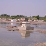 A view of sewerage water at cant graveyard need the attention of concerned authorities.