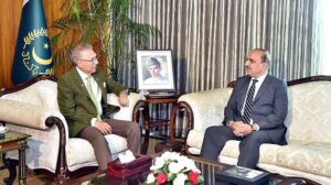  Pakistan's Ambassador-designate to Bosnia and Herzegovina, Major General (retd) Syed Qaiser Abbas Shah, called on President Dr Arif Alvi, at Aiwan-e-Sadr. 