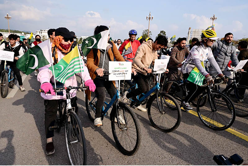 Cycle Rally expresses solidarity with people of Kashmir solidarity cycle rally