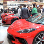 A large number of people visiting an auto show organized by the Centaurus Mall in partnership with HAC Hazara Automotive Community