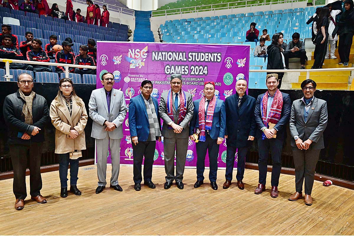 Ambassador of Kazakhstan to Pakistan, H.E. Yerzhan Kistafin addressing