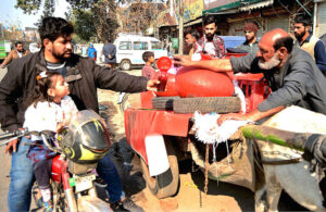 A vendor selling traditional drink (Kanji) at his roadside setup in Provincial Capital