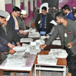 Voting is being counted at Government Sardar Schoo Garhi Shahul at polling station during the General Election-2024 in the City