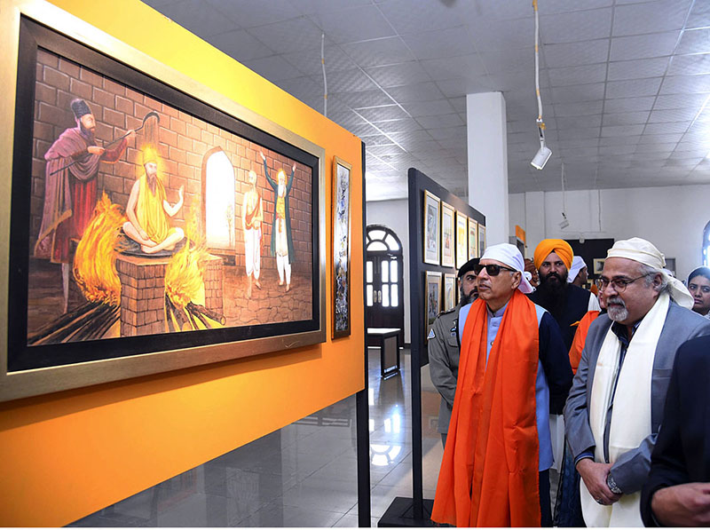 President Dr Arif Alvi visiting different sections of the Kartarpur Corridor