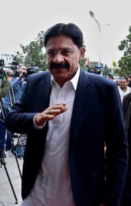 Newly elected Members of National Assembly Omar Ayub Khan and Barrister Gohar Khan arrives to attend 1st session of 16th National Assembly at Parliament House.