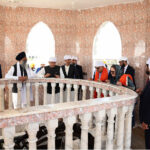 President Dr Arif Alvi visiting different sections of the Kartarpur Corridor