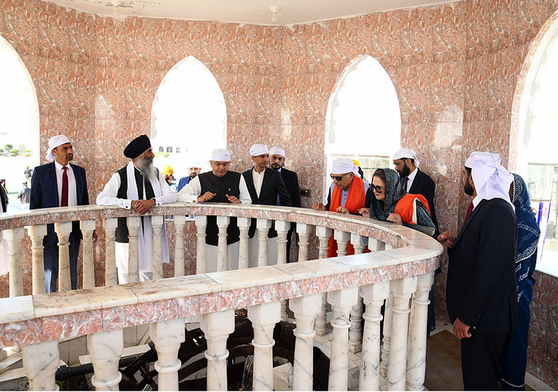 President Dr Arif Alvi visiting different sections of the Kartarpur Corridor