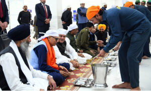 President Dr Arif Alvi visiting different sections of the Kartarpur Corridor