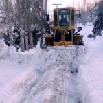 Heavy machinery being used to remove snow from road by GBDMA and Works department Gilgit-Baltistan