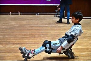 Players showing their skills during opening ceremony of National Students Olympic Games-2024 at Liaquat Gymnasium, Pakistan Sports Complex.
