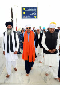 President Dr Arif Alvi visiting different sections of the Kartarpur Corridor