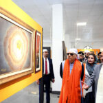 President Dr Arif Alvi visiting different sections of the Kartarpur Corridor