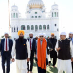 President Dr Arif Alvi visiting different sections of the Kartarpur Corridor