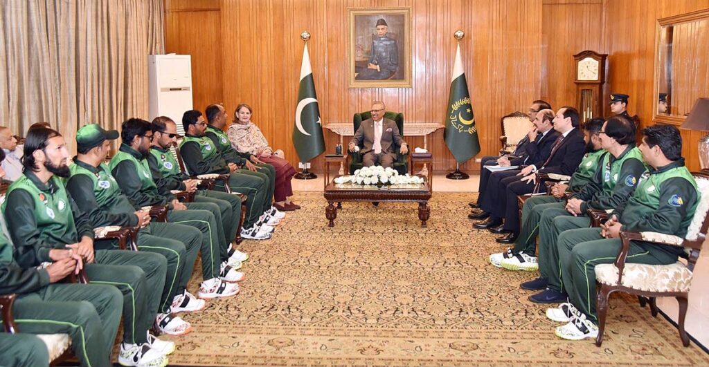 President lauds blind cricket team for bringing fame to Pakistan, highlighting DAPs' capabilities