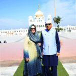 President Dr Arif Alvi and Begum Samina Alvi visiting the Kartarpur Corridor
