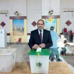 Chief Justice Balochistan High Court, Justice Naeem Akhtar Afghan casts his vote at Boy Scout Polling Station during General Election-2024