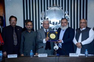 Federal Ombudsman Ejaz Ahmad Qureshi is inaugurating upgradation project of Sylani Welfare Center's Computer Lab main Markaz Lal Mills Chowk. A
