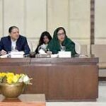 Senator Saleem Mandviwalla, Chairman Senate Standing Committee on Finance and Revenue presiding over a meeting of the committee at Parliament House