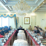 A delegation of Pakistan Association of Large Steel Producers (PALSP) and Industrialists of KP led by Senator Noman Wazir call on caretaker Prime Minister Anwaar-ul-Haq Kakar.