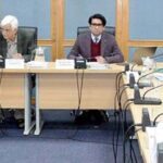Senator Taj Haider, Chairman Senate Standing Committee on Parliamentary Affairs presiding over a meeting of the committee at Parliament Lodges