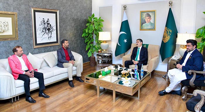 Governor Sindh Kamran Khan Tessori meeting with Caretaker Prime Minister Anwaar-ul-Haq Kakar, MQM leaders Dr. Farooq Sattar and Mustafa Kamal were also present in the meeting.