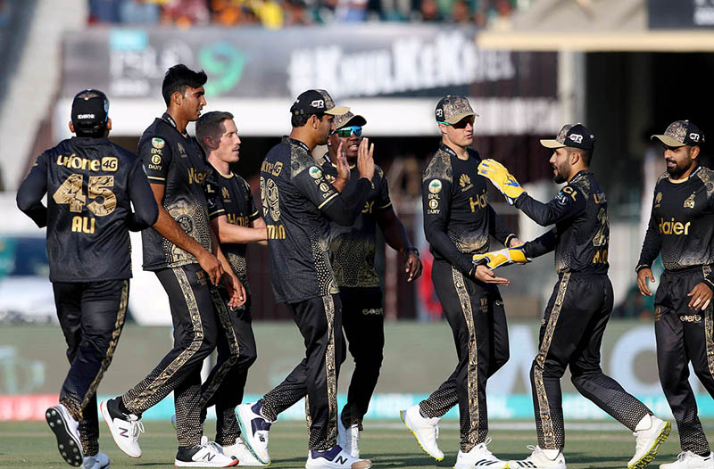 Karachi Kings player James Vince playing shot during the Pakistan Super League (PSL 9) Twenty20 cricket match between Karachi Kings and Peshawar Zalmi at the Gaddafi Cricket Stadium