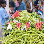 A vendor displays fresh vegetable salad to attract the customers