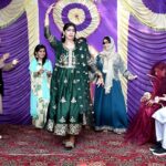 Students are performing during a function at Govt Little folks Girls High School Jinnah Bagh