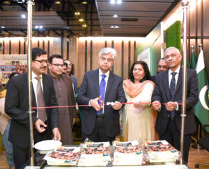 Mr.Murtaza Solangi, Caretaker Federal Minister for Information and Broadcasting inaugurating the publication of the newsletter titled “PTV Times" at PTV centre