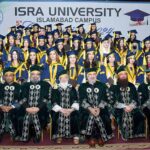 Graduate student receiving gold medal during the 5th convocation of ISRA University at Jinnah Convention Centre