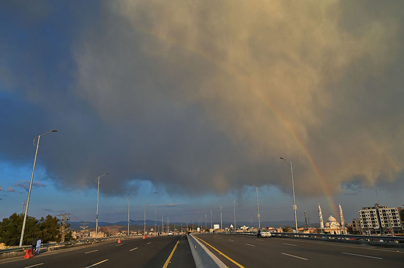 An attractive view of Rainbow from Bhara kaho Bypass