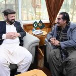 Gilgit-Baltistan Home Minister Shams Lone called on Chief Minister Gilgit-Baltistan Haji Gulbar Khan at CM Secretariat