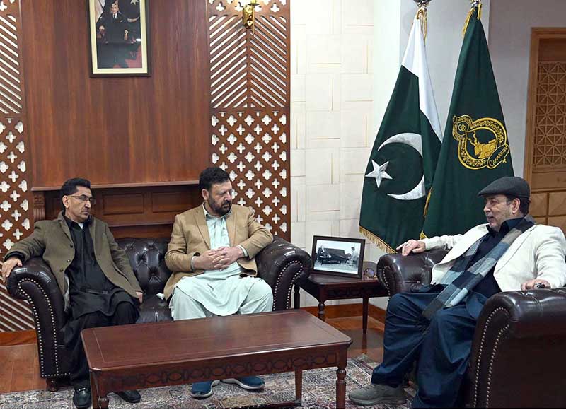 Chief Minister Gilgit-Baltistan Haji Gulbar Khan is meeting with Governor Gilgit-Baltistan Syed Mehdi Shah