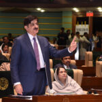 Syed Murad Ali Shah Speaker on the Assembly floor after being election as Chief Minister of Sindh