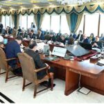 Caretaker Prime Minister Anwaar-ul-Haq Kakar chairs a meeting of the Caretaker Federal Cabinet
