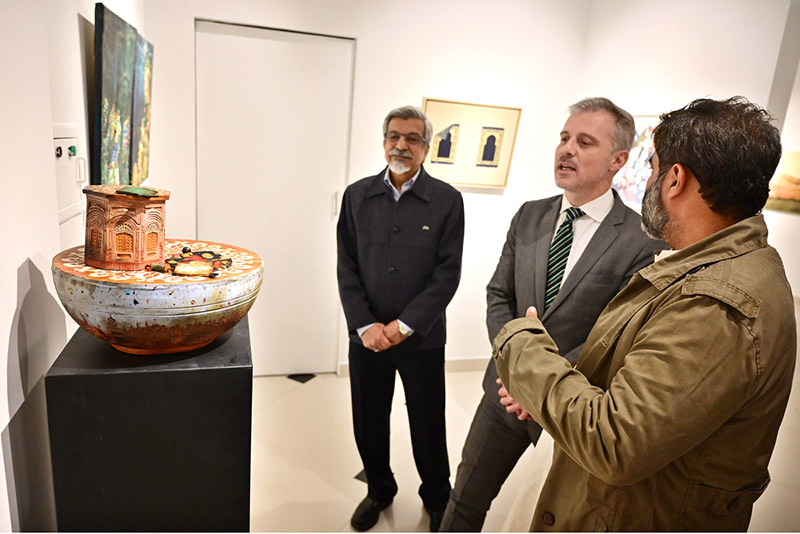 Deputy Head of Mission France, Guillaume Dabouis inaugurates ‘Burgeoning Icons Exhibition’ at Gallery 6.