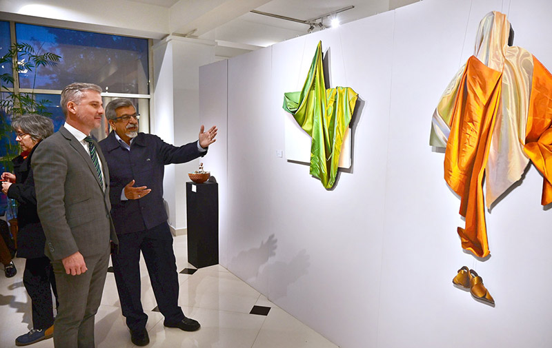 Deputy Head of Mission France, Guillaume Dabouis inaugurates ‘Burgeoning Icons Exhibition’ at Gallery 6.