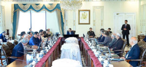 Caretaker Prime Minister Anwaar-ul-Haq Kakar chairs a meeting of the Caretaker Federal Cabinet