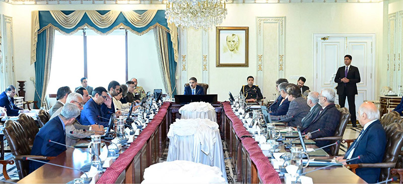 Caretaker Prime Minister Anwaar-ul-Haq Kakar chairs a meeting of the Caretaker Federal Cabinet