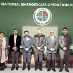 Group photo of Kohsar University Delegation at National Emergencies Operation Center (NEOC) of NDMA