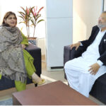 Chairperson National Vocational and Technical Training Commission (NAVTTC) Gulmina Bilal Ahmad meets with Federal Minister Madad Ali Sindhi