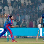 Karachi Kings wicketkeeper Saad Baig trying to run out the Multan Sultans batter Dawid Malan during the Pakistan Super League (PSL) Twenty20 cricket match plays between Multan Sultans and Karachi Kings at the Multan Cricket Stadium