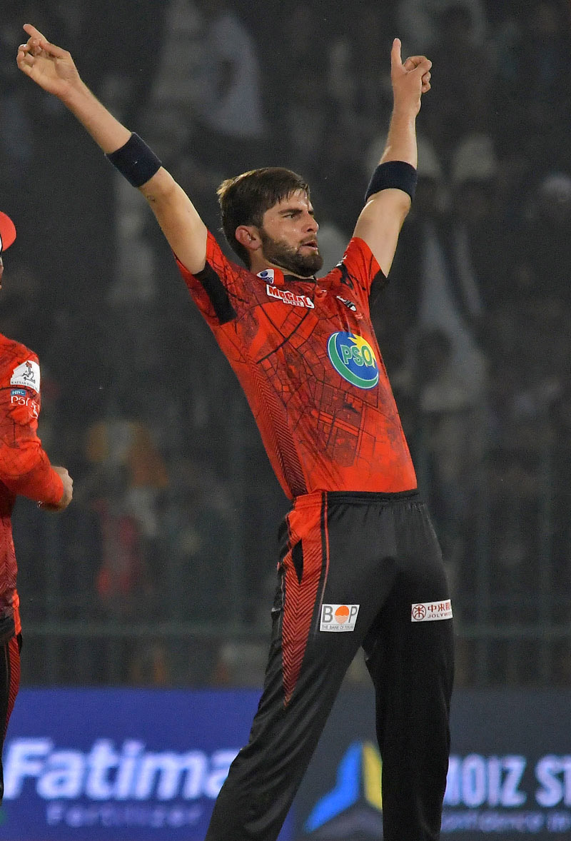 Multan Sultans batter Muhammad Rizwan plays a shot during the PSL-9 T20 cricket match between Multan Sultans and Lahore Qalandars at the Multan Cricket Stadium