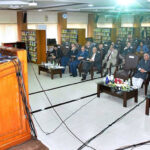 Special Assistant to Prime Minister for Human Rights and Women Empowerment Mushaal Hussein Mullick addressing a seminar organized by The India Study Center in Institute of Strategic Studies