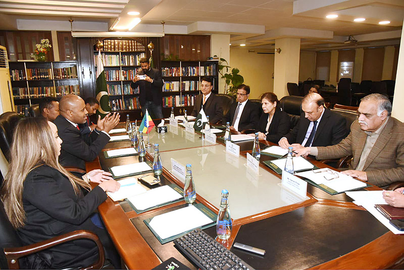 Minister for Finance, Revenue and Economic Affairs, Dr. Shamshad Akhtar calls on by a delegation from Ethiopia led by the State Minister of Fiscal Policy and Public Finance, Dr. Eyob Tekalign Tolina