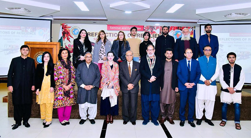 Special Assistant to Prime Minister for Human Rights and Women Empowerment Mushaal Hussein Mullick addressing a seminar organized by The India Study Center in Institute of Strategic Studies