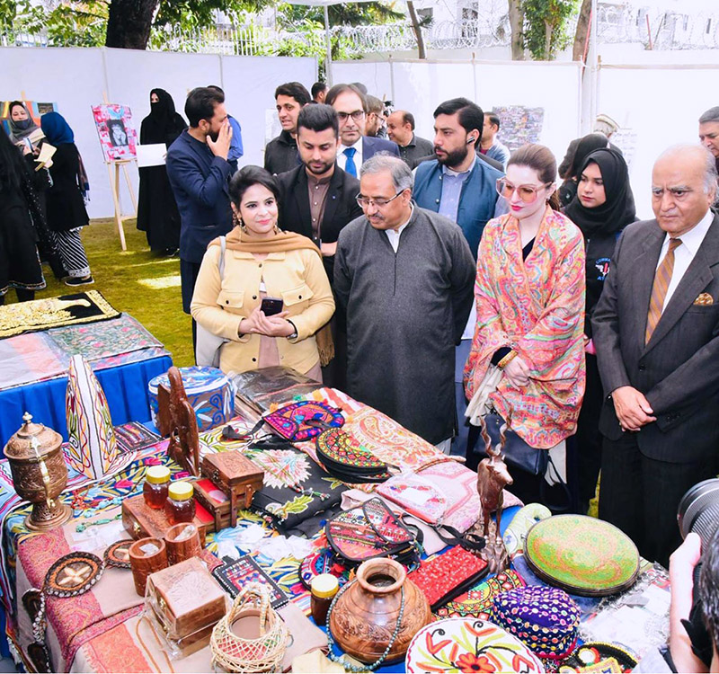 Special Assistant to Prime Minister for Human Rights and Women Empowerment Mushaal Hussein Mullick addressing a seminar organized by The India Study Center in Institute of Strategic Studies