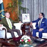 Pakistan's Ambassador-designate to Turkmenistan, K.K Ahsan Wagan, calls on President Dr Arif Alvi, at Aiwan-e-Sadr
